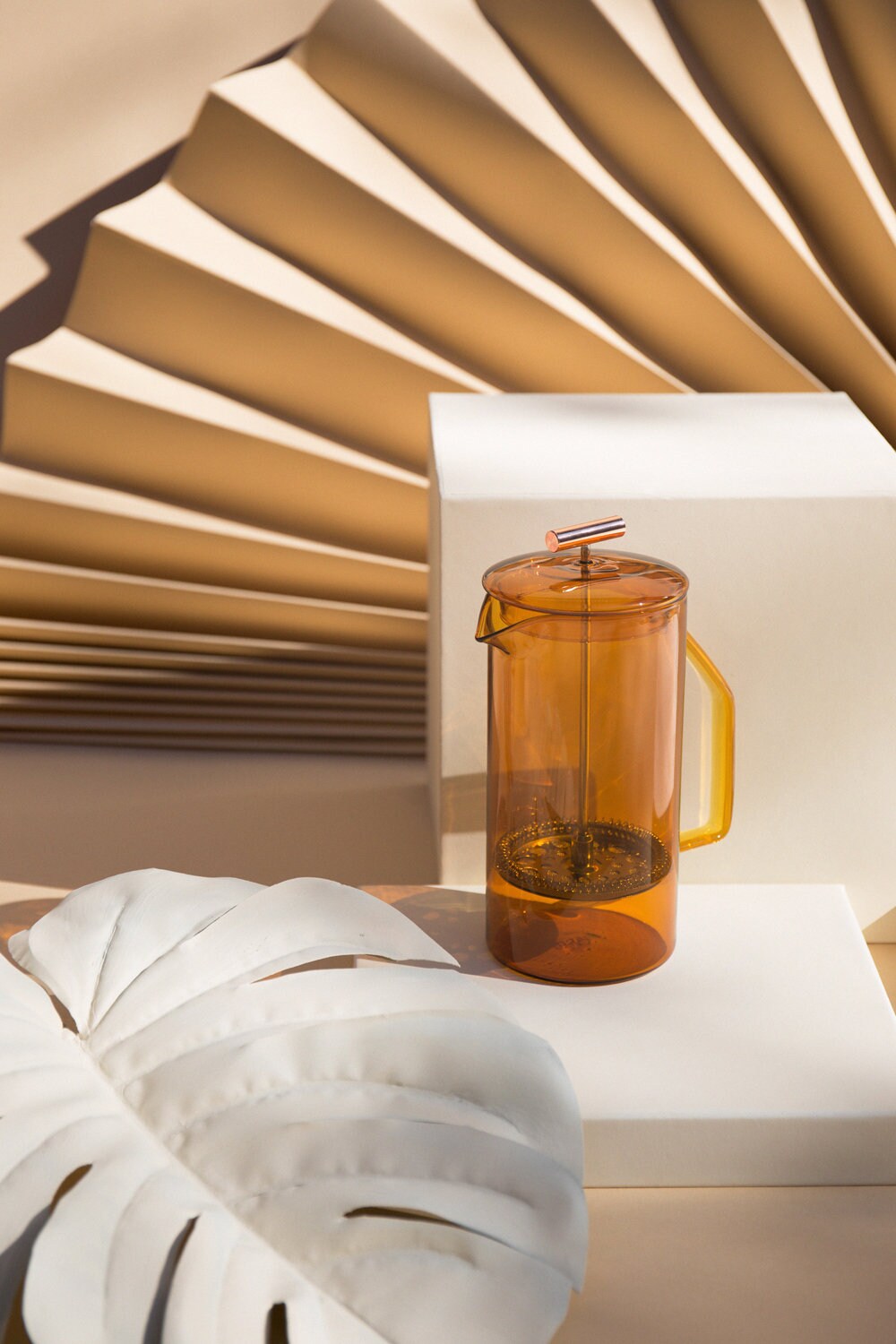 850 Ml Glass French Press Amber - Etsy 