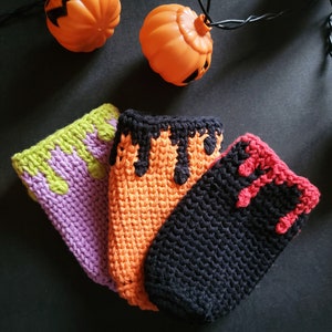 Creepy Cute Halloween Crochet PDF Pattern, Can Cozy, Reusable Can Sleeve, Spooky, Goth, Emo, Eco-Friendly, Printable PDF Crochet Pattern image 5