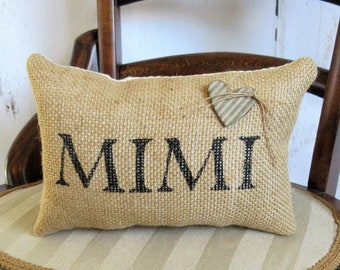Mom, Mimi, Custom name pillow, Mother's day gift, Personalized pillow, mini pillow, FREE SHIPPING!