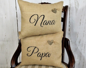 Nana and Papa gift, Nana and Papa pillow, Grandparent gifts, personalized gift, FREE SHIPPING!