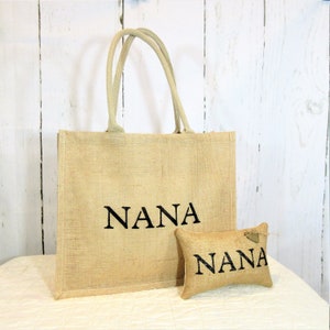 Nana gifts for Mother's day, Nana tote bag, Nana gift set, Nana pillow, burlap mini pillow,  READY TO SHIP!