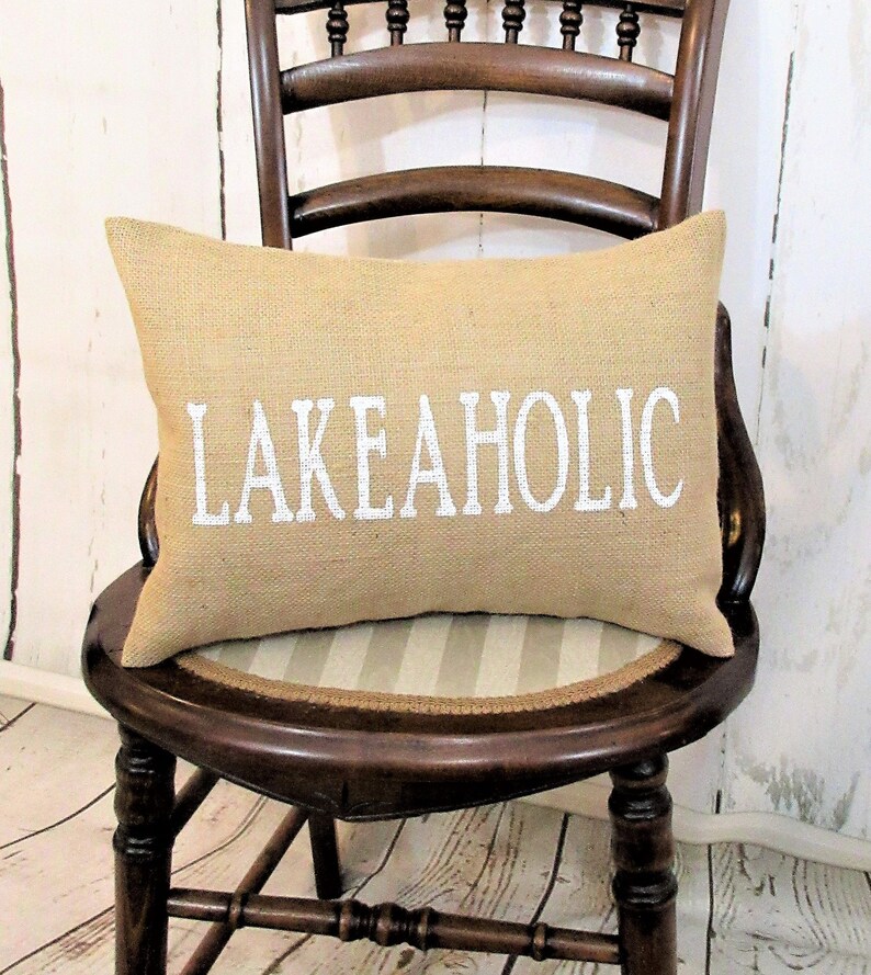 Lakeaholic Pillow Lake House Decorations Lake House Gift Etsy