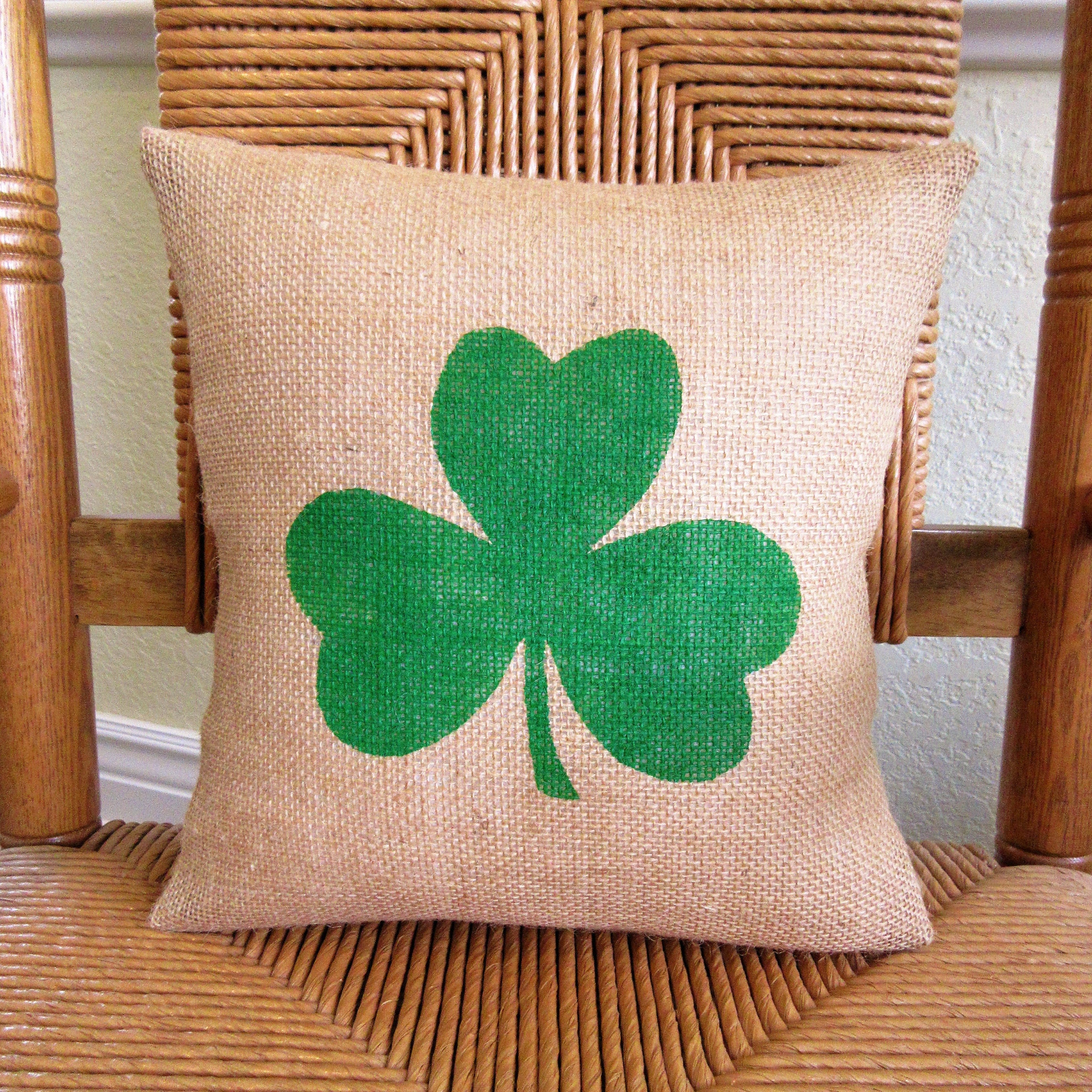Shamrock Pillow St. Patrick's Day Pillow Clover Pillow Etsy