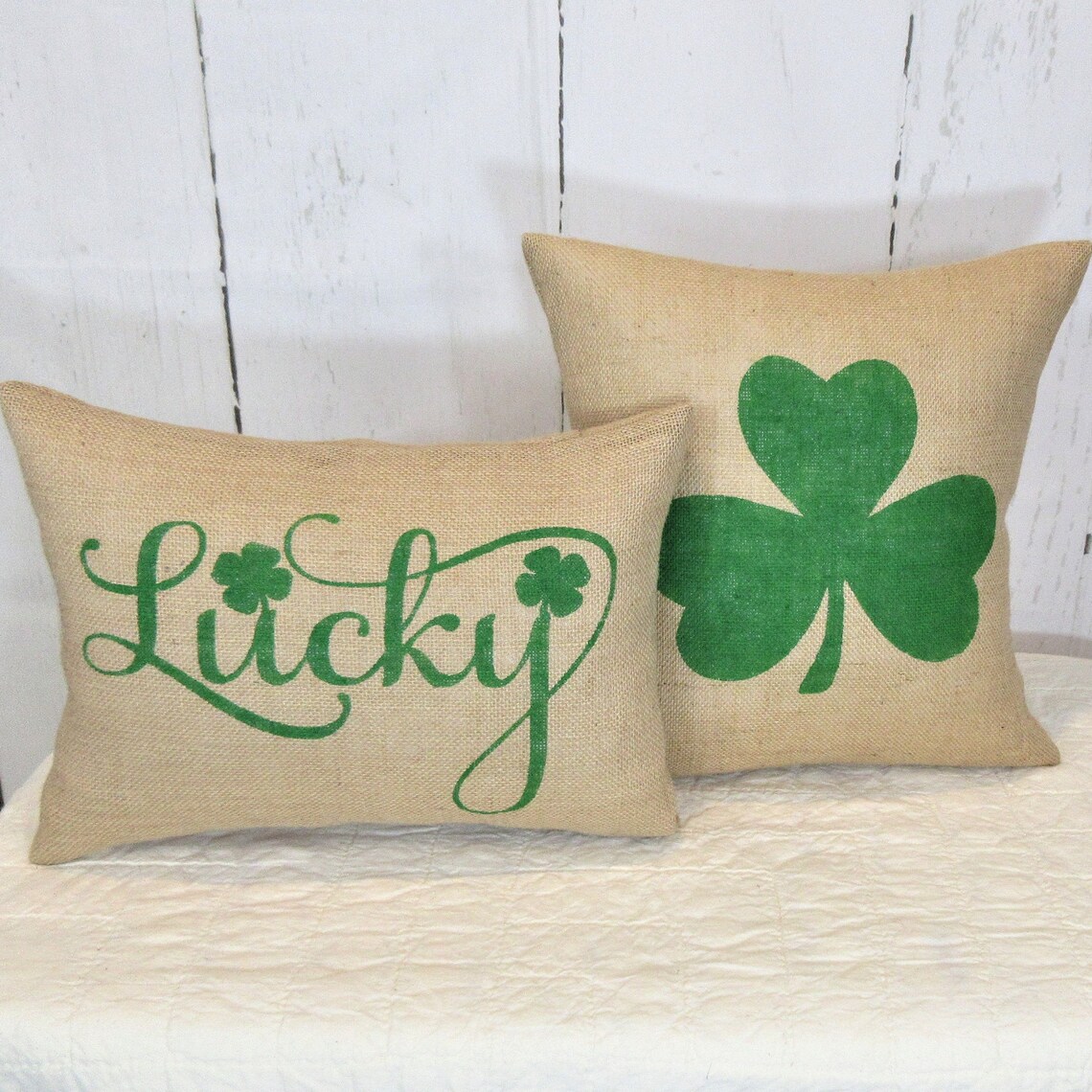 Shamrock Pillow St. Patrick's Day Pillow Clover Pillow Etsy