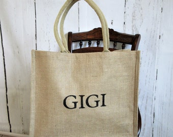 Gigi tote bag, Mimi gift, Personalized tote, Grandparents gift, Mother's day gift, Grandma, Nona, FREE SHIPPING!