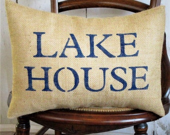 Lake House pillow, lake house gift, lake house decor, cabin decor,  FREE SHIPPING!