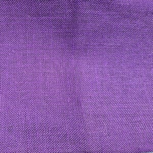 May include: Purple burlap fabric with a textured woven pattern.