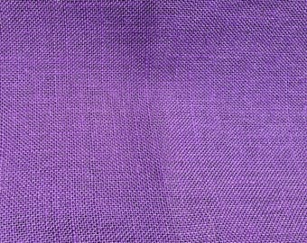 Purple Sultana Burlap fabric by the yard