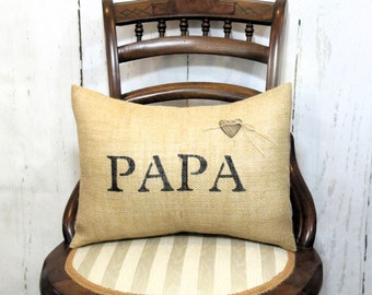 Gift idea for Papa, personalized gift from grandkids, Father's Day gift idea, Grandparents pillow, Ready To Ship, FREE SHIPPING!