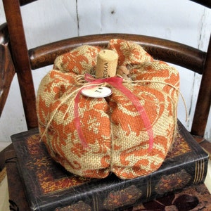 Fabric Pumpkin Burlap Pumpkin Decor Thanksgiving Decor Burlap - Etsy