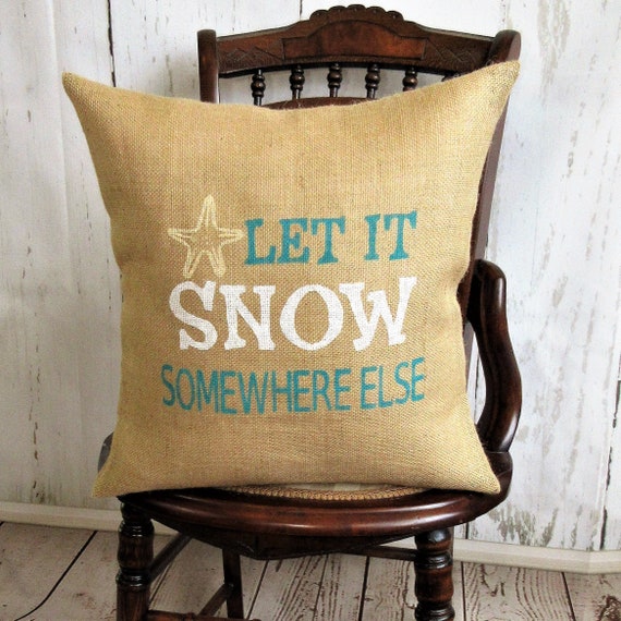 beachy christmas pillows