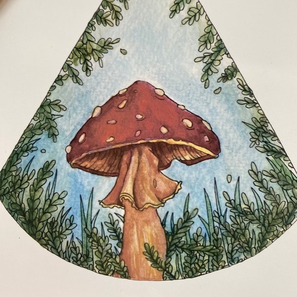 Mushroom Watercolor Print | 8x11 print