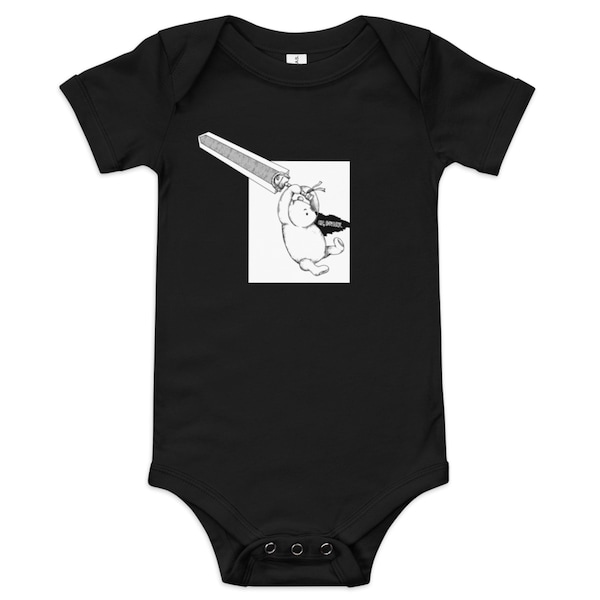 Pooh x Anime Sword baby onesie short sleeve