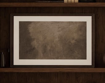 Brown Abstract Wall Art, Moody Neutral Textured Matte Print (Unframed)