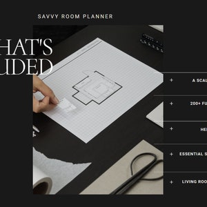 Savvy Room Planner for BEDROOMS Scaled 2D Printable Space Planning Kit For Furniture Placement & Floor Plans Instant Download image 5