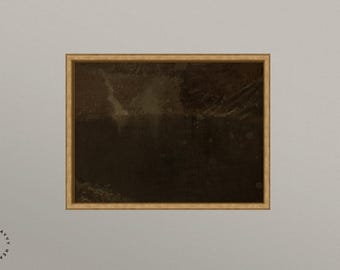 Moody Brown Abstract Art Print, Vintage Dark Landscape Painting, Wabi Sabi Art, Minimalist Brown Wall Art, Printable Landscape Artwork #282