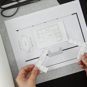 Savvy Room Planner for BEDROOMS Scaled 2D Printable Space Planning Kit For Furniture Placement & Floor Plans Instant Download image 2