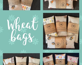 Soothing Wheat Bags Cold pack, Heat Pad Lavender Peppermint Eucalyptus Orange & Cinnamon Yuletide Spice