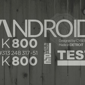 Detroit Become Human, Connor cosplay, HTV decal, iron on cosplay, Reflective cosplay decal, RK800 cosplay decal, Detroit Connor Cosplay