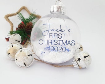 Baby's first Christmas Personalised bauble