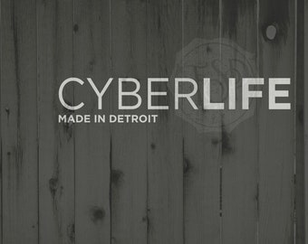 Detroit become Human - CyberLife chest design Cosplay, Iron on letters Cosplay, Reflective cosplay decal, CBH Android cosplay, DBH cosplay