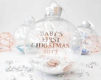 Baby's first Christmas Personalised bauble