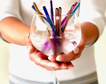 Personalized Engraved Stainless Steel Straw, Eco Friendly Gift