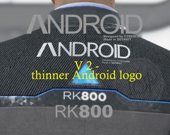 Detroit Become Human,RK900 cosplay,  Android RK900, DBH Deviant, iron on cosplay, Reflective cosplay decal, RK900 decal, detroit Connor