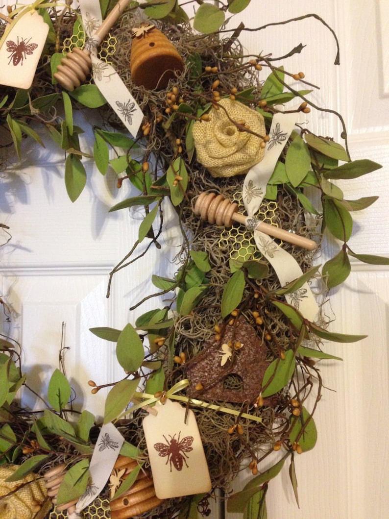 Handmade Honeybee Bee Wreath FREE SHIPPING Etsy