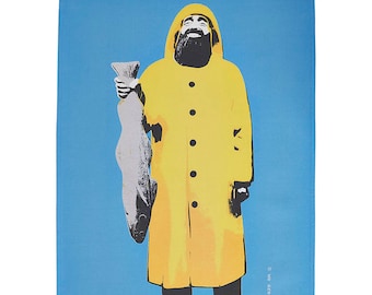 Fisherman tea towel