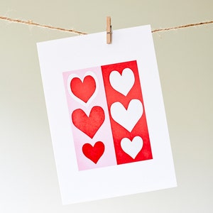 red and pink hearts card image 2