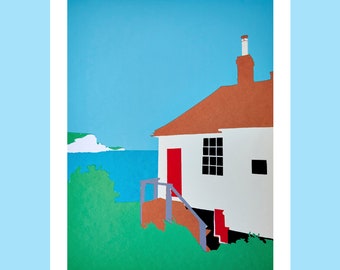 Coastguard Cottage A4 giclee print