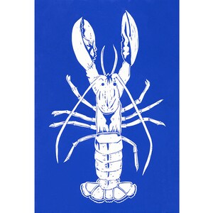 Blue lobster greetings card