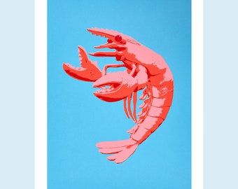 Prawny Lobster A4 giclee print