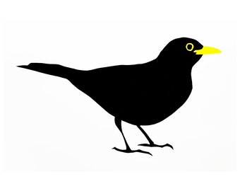 Blackbird greetings card