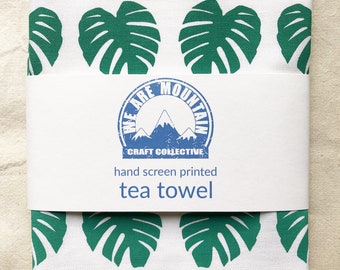 Cheese Plant Tea Towel - four colours to choose from!