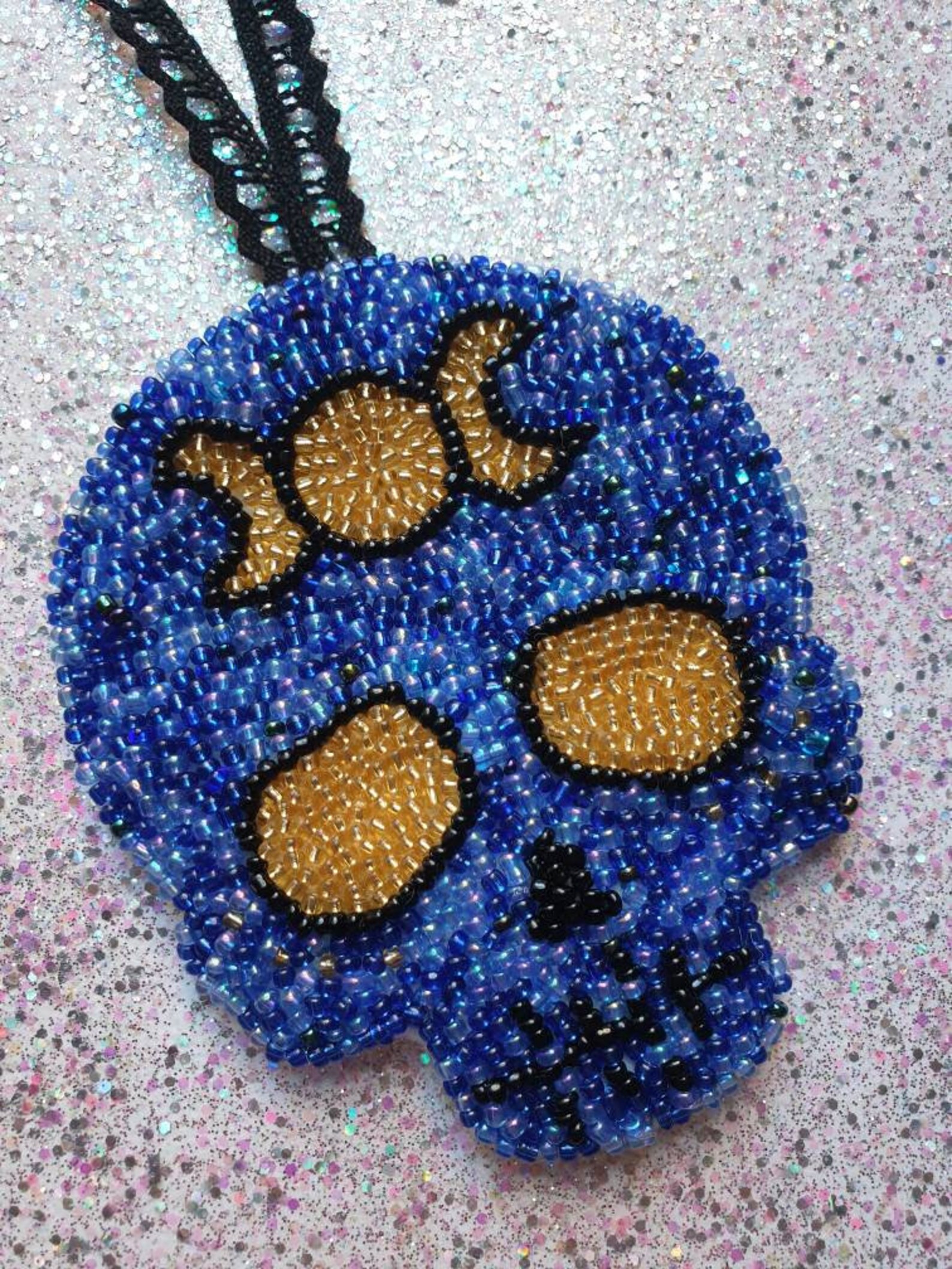 Skull Ornament Skull Decor Beaded Skull Decorative Skull Etsy