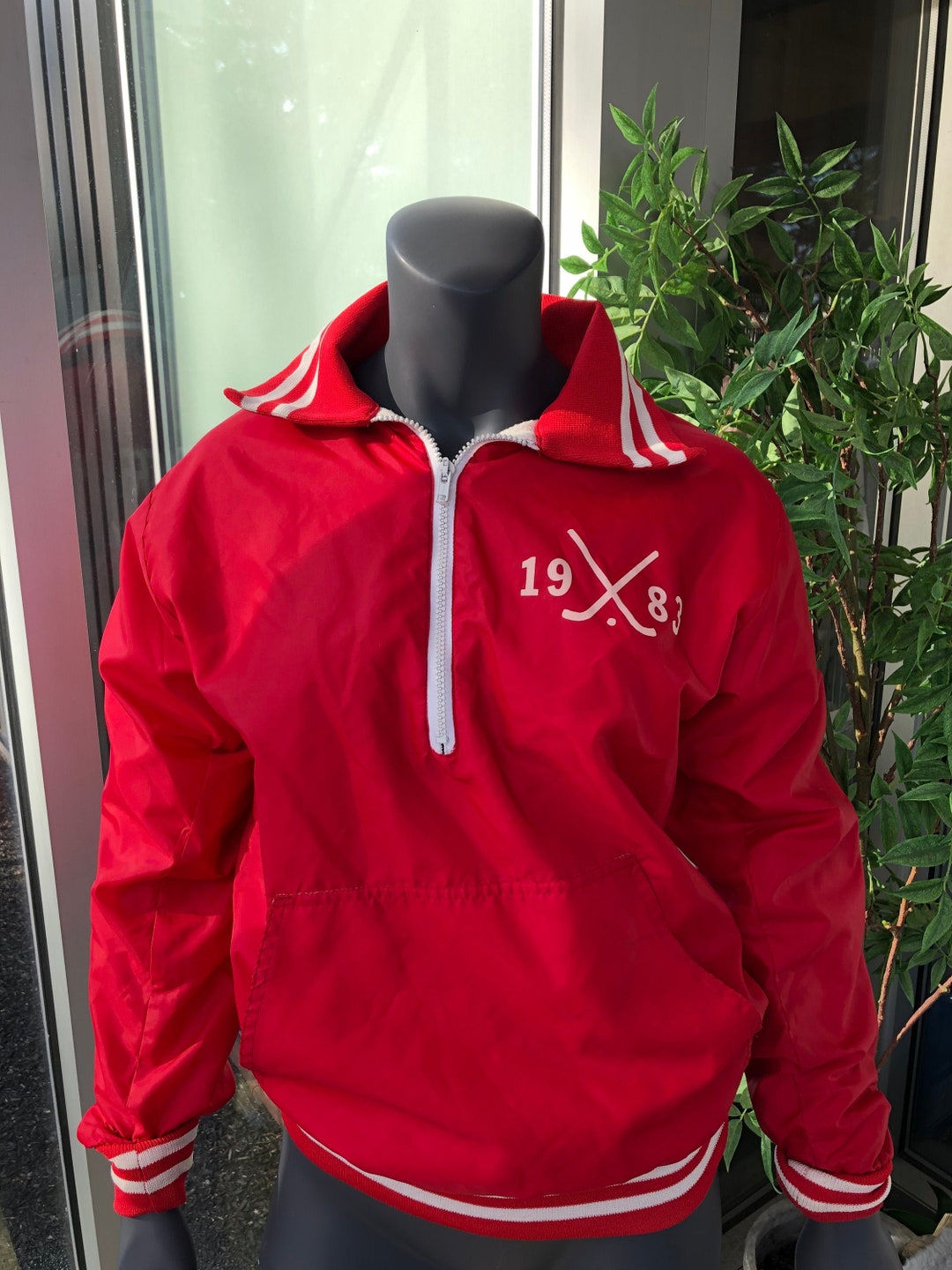 WINDLESS the Flapjacket 1980s Red Winsor Field Hockey Jacket Size XS