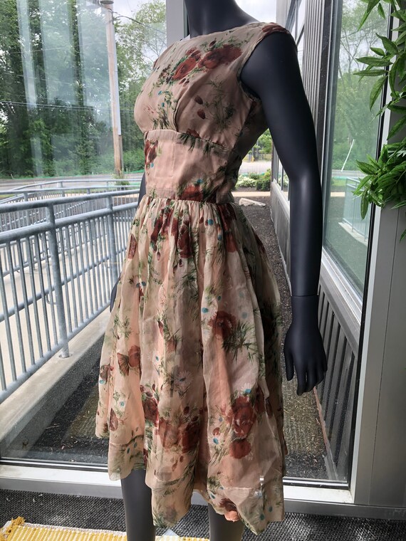 apricot tea dress