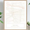 Miami Map, Map of Miami, Pink Miami Map, Miami Poster, Map of Miami ...