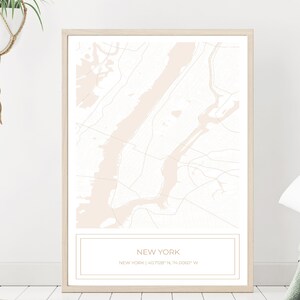 New York City Map, Map New York City, Street Map, New York City, Print
