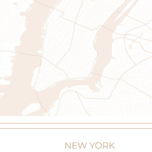 New York City Map, Map New York City, Street Map, New York City, Print