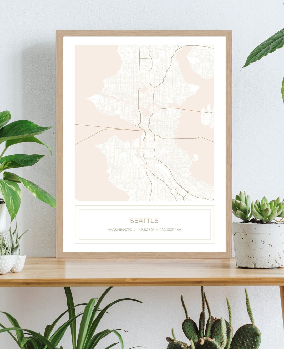 Seattle Map, Seattle Washington Map, Seattle Print, Seattle Poster Art ...