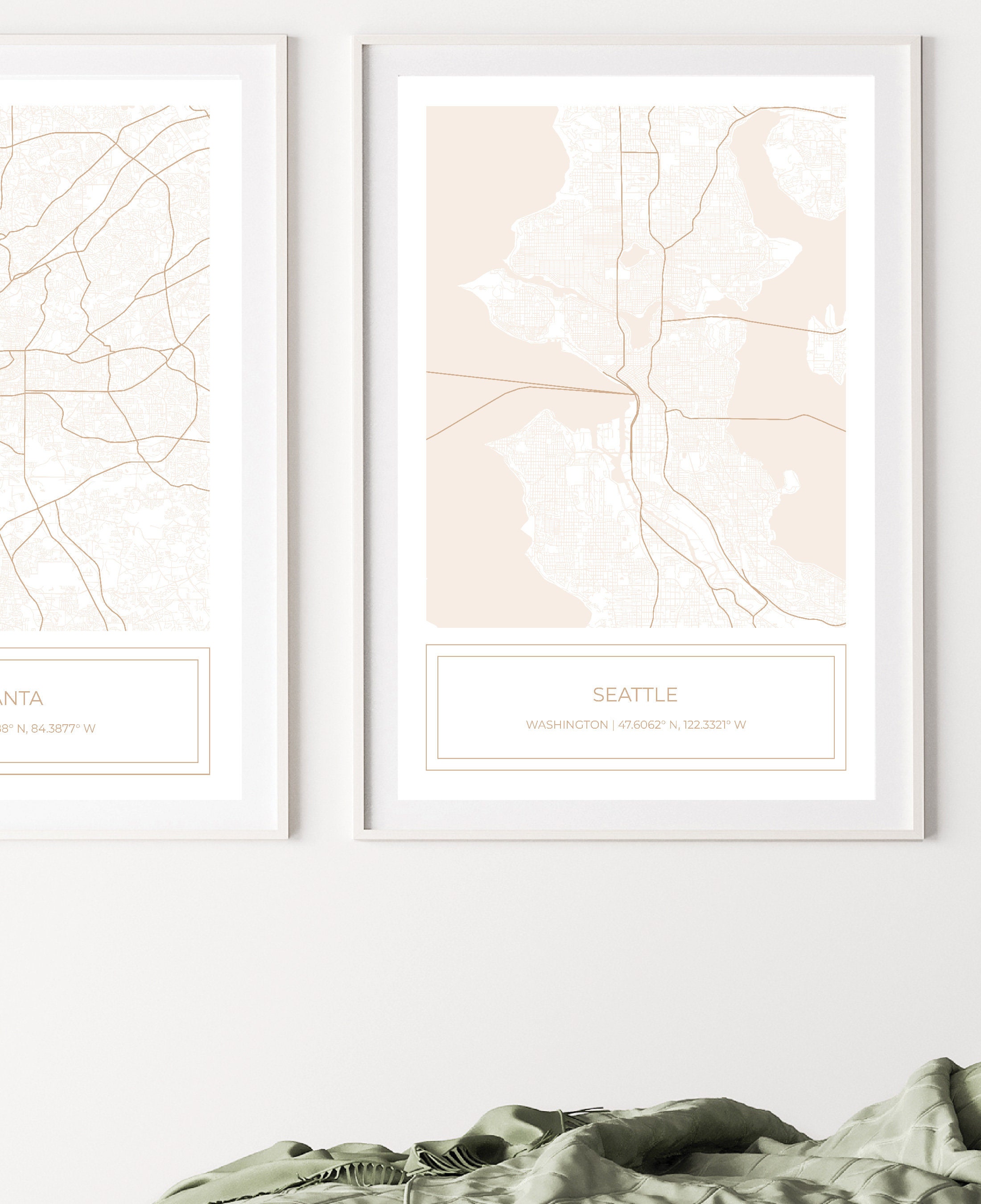 Seattle Map, Seattle Washington Map, Seattle Print, Seattle Poster Art ...