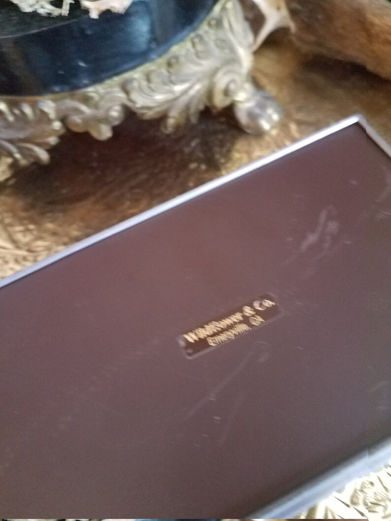 Vintage Beveled Lidded Jewelry Box with Pressed Dried Flowers