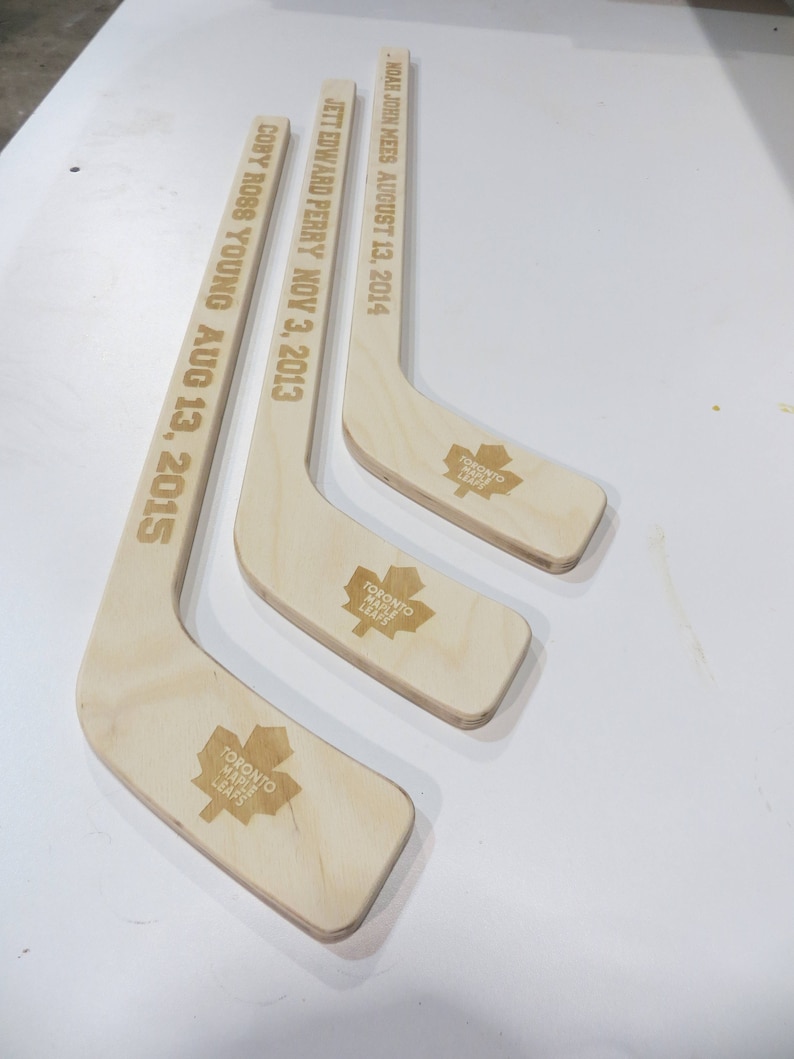 Personalized Mini Hockey Sticks Groomsmen's Gifts Ring Etsy Canada