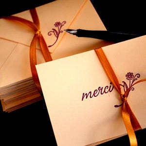 Notitiekaarten Merci Cards Briefpapier set 15 kt MET HANDGEMAAKTE ENVELOPPEN Verzoeken om aangepaste kleuren worden geaccepteerd.