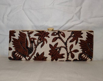 Vintage 1970s Batik Clutch Bag Perfect Condition
