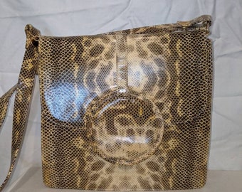 Faux Snakeskin Original Vintage Handbag 1960s