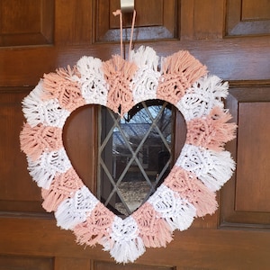 Macrame Boho Heart Wreath - Valentine's Wreath